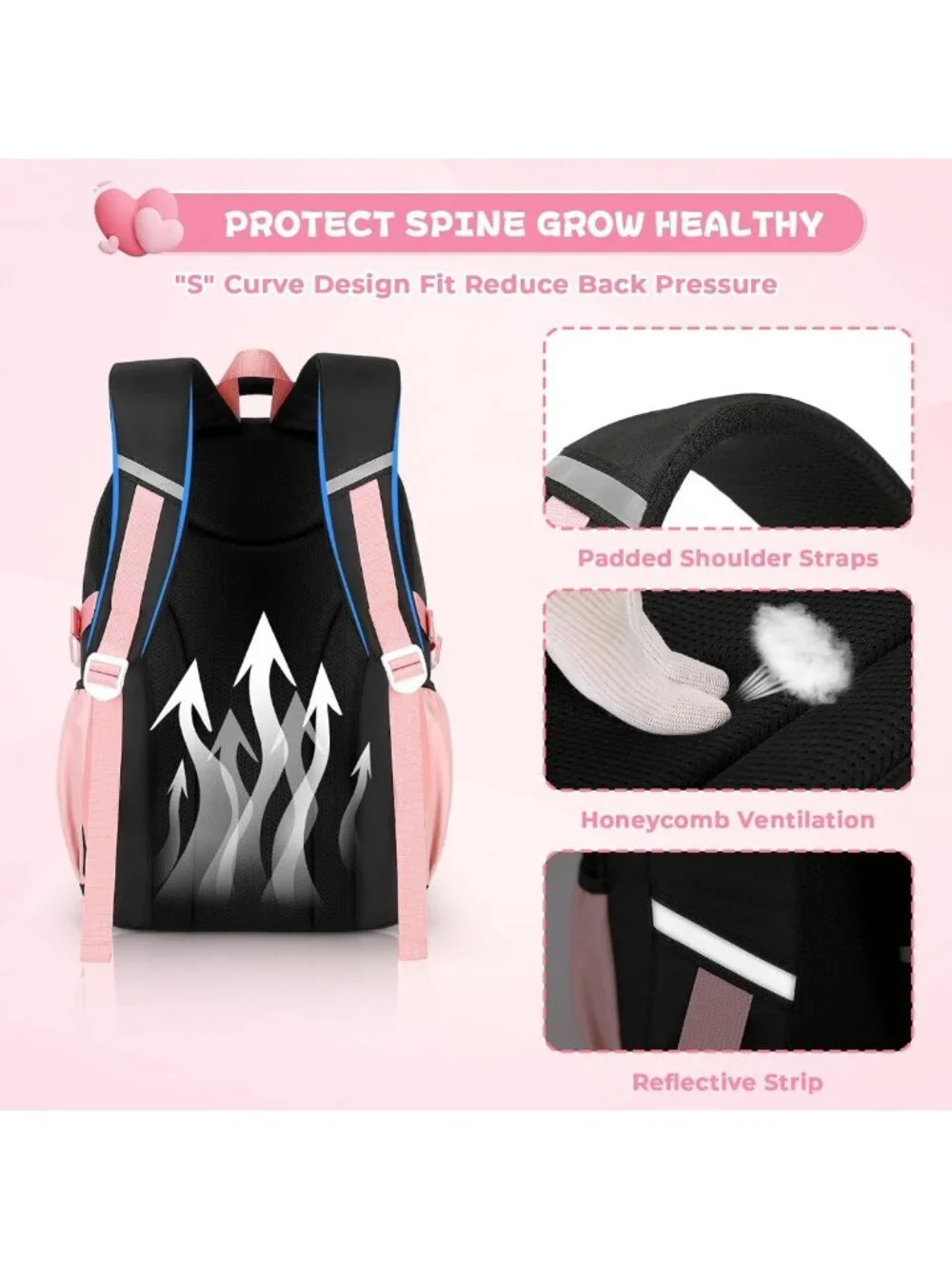 Stylish Girls Backpack - Perfect School Bag for Elementary & Middle School